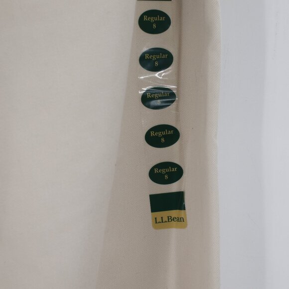 NWT L.L. Bean Pant Women 8 Original Fit Wrinkle Free Cotton Twill Heritage Stone - Picture 6 of 14